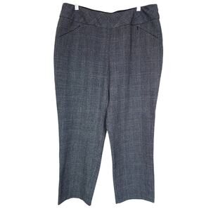 Investments Petites 16PS Grey Gray Plaid Pants